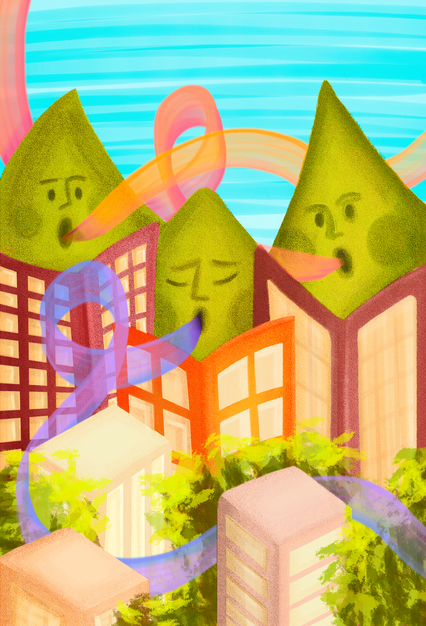 Ilustración Montañas que Cantan